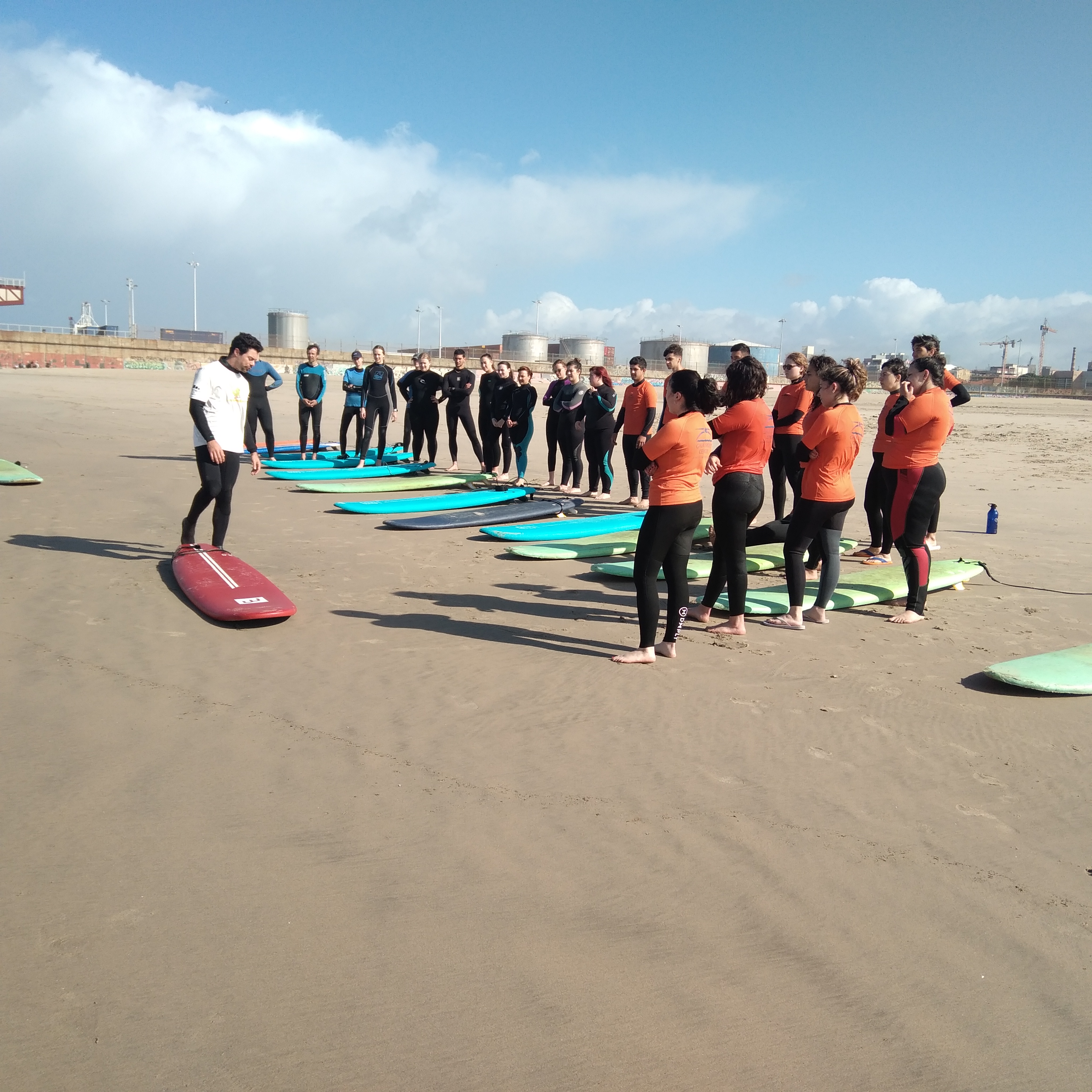 Beginner surf lesson at Aguda Beach, Porto Portugal